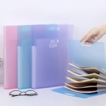 Organ Bag Large Capacity Student Folder A4 Hand Stratified Clips Student Exam Paper Containing Classified Office Insert Page Bag