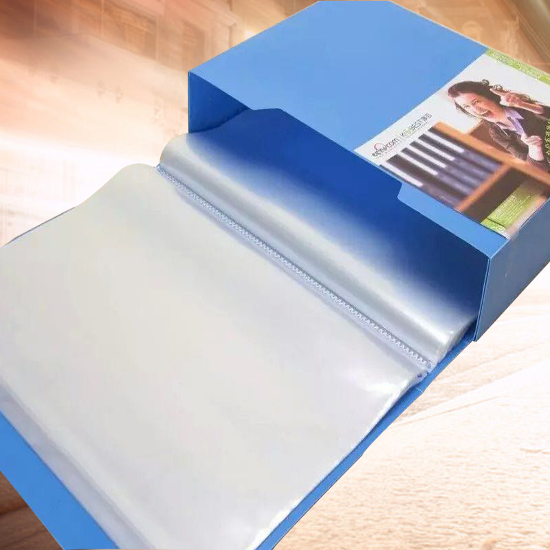 Information Book A4 Paper containing folder Multilayer inserts page 60 Page transparent plastic film Students paper clip Clip Clips