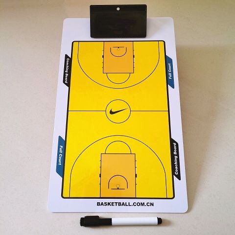 Basketball Tactical Board for Coaches and Referees, for Game Training, Full and Half Court, Double-Sided Printing, with Erasable Water-Based Pen Basketball Tactical Board for Coaches and Referees, for Game Training, Full and Half Court, Double-Sided Printing, with Erasable Water-Based Pen