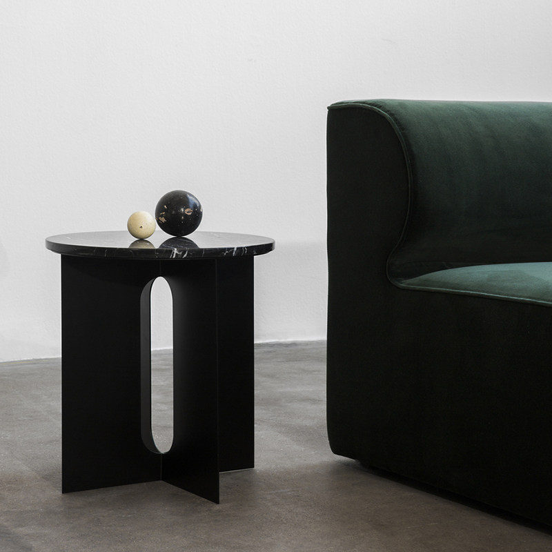 Nordic minimalist metal marble edge several designer sample room bedroom round bed head cabinet living-room sofa edge a few