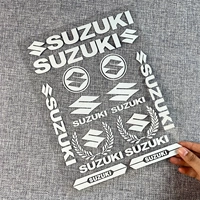 Наклейка Suzuki серебристо-белая полая