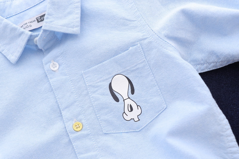Áo sơ mi bé gái cotton mùa xuân và mùa thu mới quần áo trẻ em cotton dài tay áo sơ mi bé phim hoạt hình áo sơ mi giản dị - Áo sơ mi thời trang trẻ em cao cấp