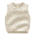 Áo vest bé trai vest vest cotton 18 mùa thu mới trẻ em dệt kim clip clip bé cotton cổ tròn vest quần áo em bé Áo ghi lê