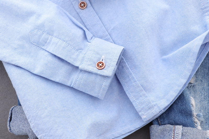 Áo sơ mi cotton cotton 2018 cho bé sơ mi sọc trẻ em Áo cotton dài tay shop quần áo trẻ em đẹp