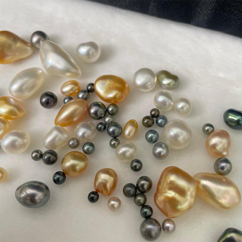 Australian White Gold Keshi Natural Seedless Seawater Pearls