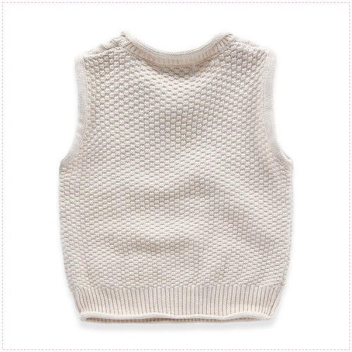 Áo vest bé trai vest mùa thu trẻ em đan áo vest clip bé nơ vest 3015 áo gile denim bé gái