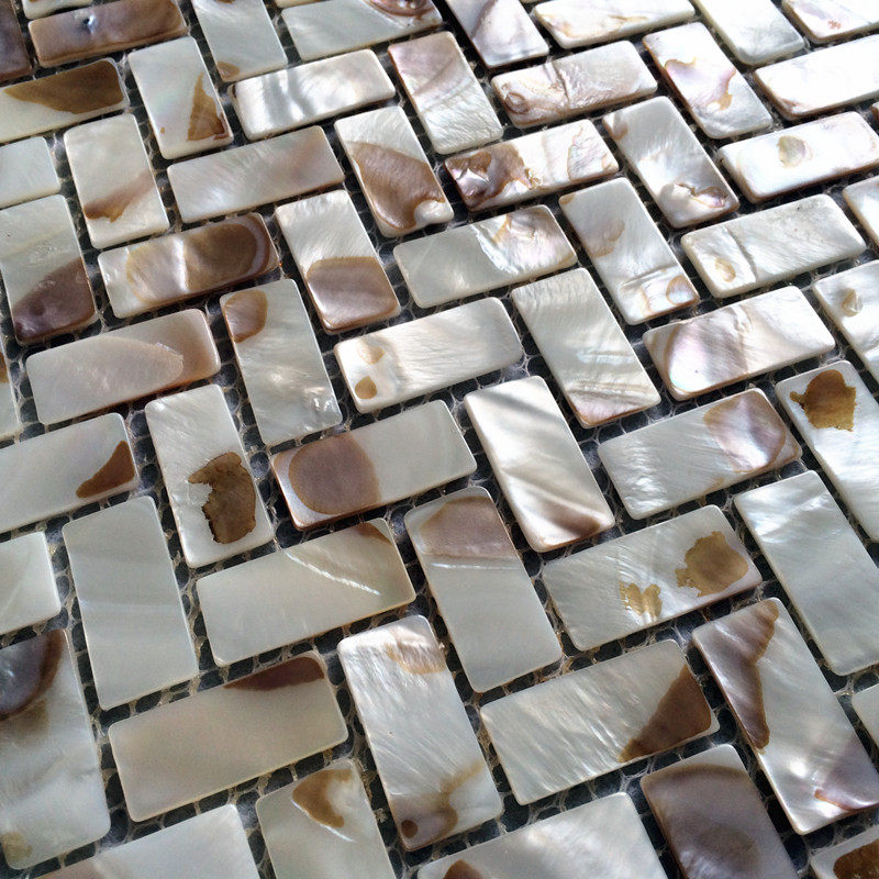 (Aofei)Herringbone spell natural oil flower shell mosaic tile net paste hotel home mosaic