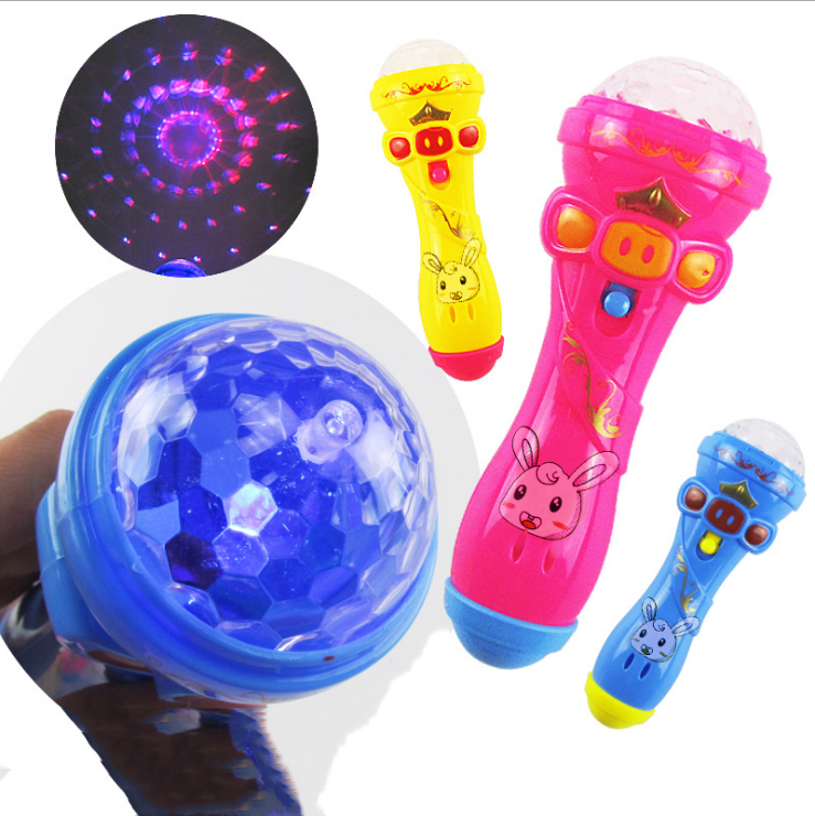 Children's Toys Puzzle Factory Direct Selling Cartoon Projection Luminous Magic Wand Baby Kindergarten Night Market Stall Source