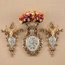 Eurostyle light extravagant wall-mounted flowerpots flower inserts restaurant background wall accessories Pendant Ornament Hotel Clubhouse Soft Dress
