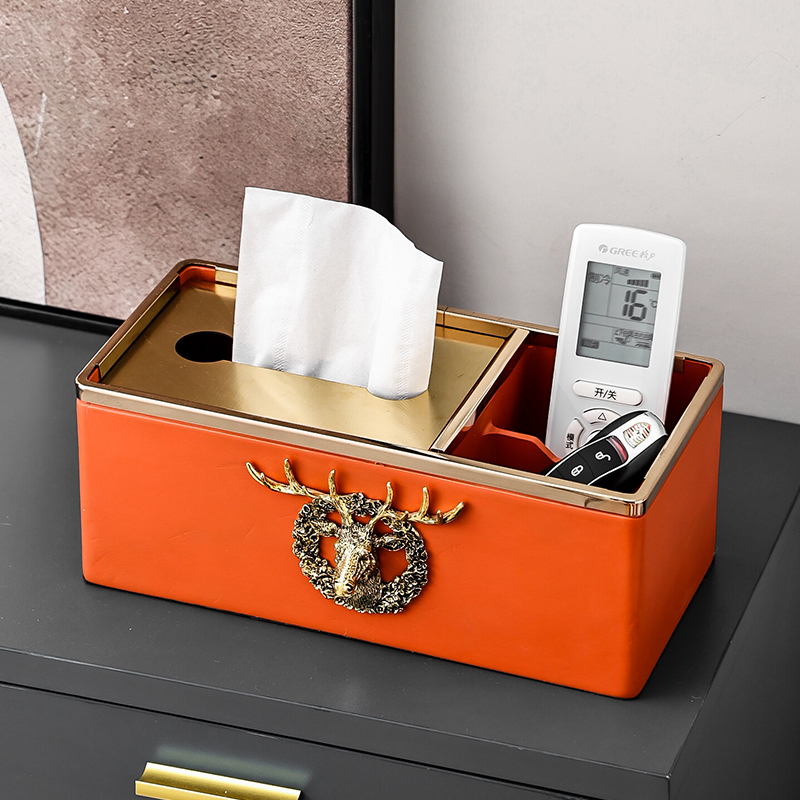 Nordic light luxury tissue box living room dining room creative high-end tea decoration modern minimal bedroom containing toilet boxes
