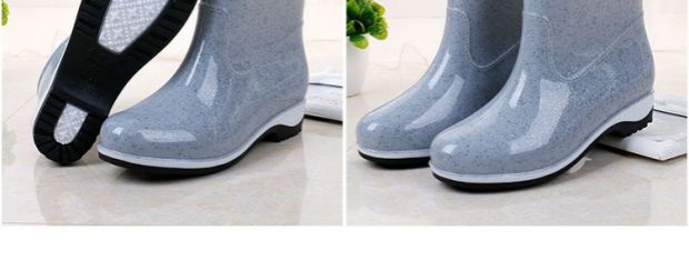 Giày đi mưa dành cho người lớn Hàn Quốc Giày nữ mùa thu và mùa đông cao su bọc giày đi mưa