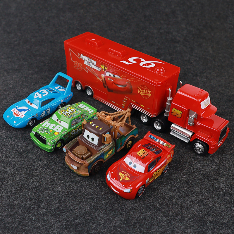 Cars Children's Toy Alloy Car Set: Lightning Mcqueen, Mater, and the Tow Truck Set