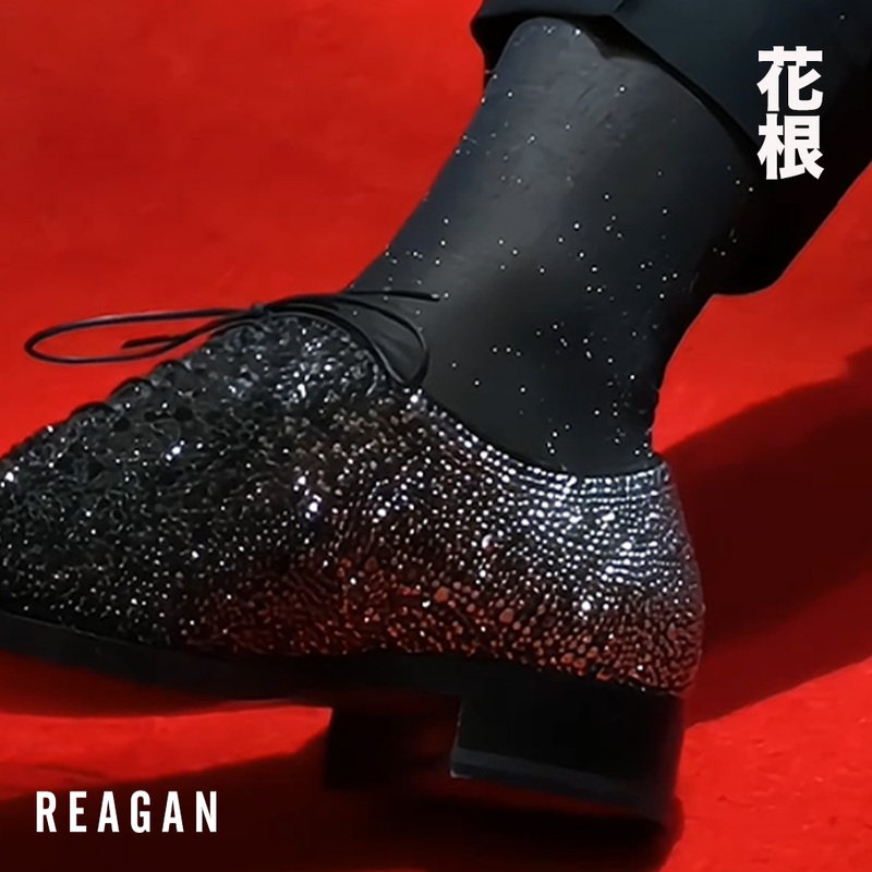 St351Bsb Floral Starlight Silver Thread Mid-Calf Socks Black Elastic Formal Long Socks Men's Stockings Sexy Gentleman Socks