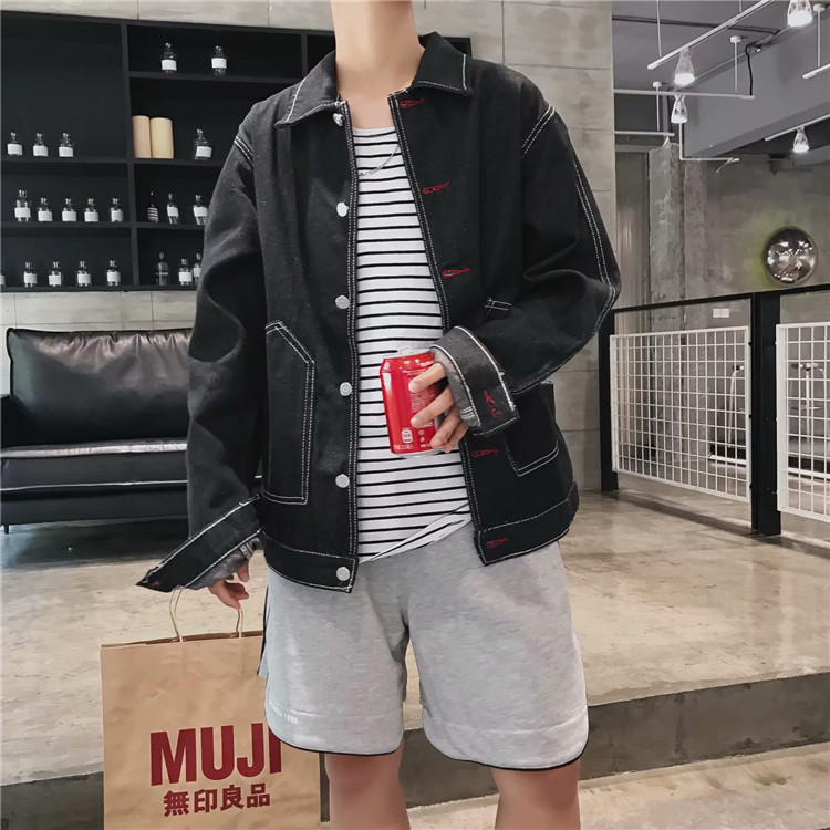 Áo khoác nam mùa xuân và mùa thu BF gió retro cho học sinh khoác ngoài áo khoác đẹp trai phiên bản Hàn Quốc của xu hướng quần áo hoang dã áo khoác blazer nam