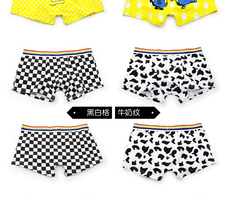 Cotton phim hoạt hình đồ lót nam võ sĩ nam thanh niên bốn góc dễ thương cotton thoáng khí quần lót đáy gợi cảm quần lót nam dành cho tuổi 13