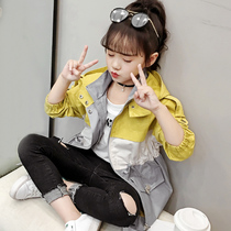 Girls autumn clothes 2020 Autumn New Korean girl foreign style fashionable middle child children spring and autumn coat windbreaker