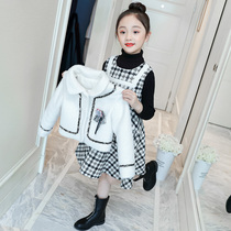 Womens winter clothes 2020 Chinese New Year clothes new childrens fashion fashionable foreign fashion tide clothes big children Net red dress dress