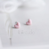 Temperament Teen Heart Mini Loving Little Fresher Simple Ear Nail Girl s925 Pure Silver Anti-Allergy Sweet and cute ear clip