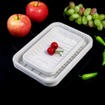 Disposable White pp fresh tray supermarket pork vegetable fruit box rectangular plastic tray