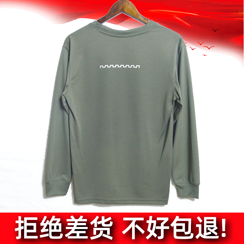 New Grey Green Long Sleeve Glistening Fitness Training Suit Fall Blouse Spring Summer Speed Dry Breathable Round Neck Jersey Man T-shirt D21-Taobao