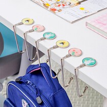 (Buy 2 get 1 free) Primary and secondary school students school bag hook artifact free punching girls bag desk side hook s type detachable