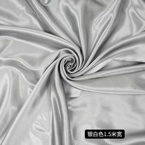 Silver grey silk satin superior grey bright face silk cloth silver grey new car unveiling buddswing pat on the background cloth