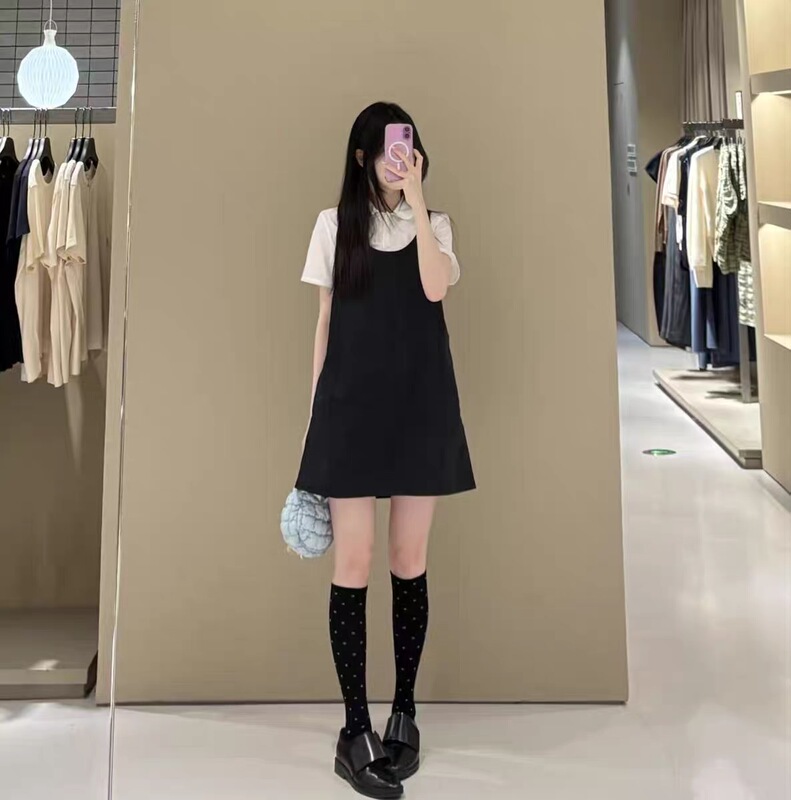 Cos Style Black Suspender Dress Little Black Dress Casual Dress 2026 Summer New Product 1266736001