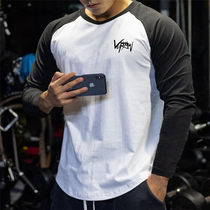 2021 Muscle Fitness Long Sleeve Men Sports Basketball Running Speed Dry Tight Clothing Training Loose T-Shirt Blouse