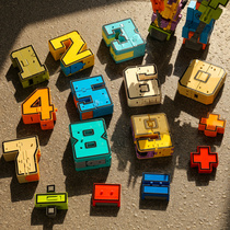 Digital fit robot full set of letter dinosaur plane childrens boy puzzle 3-6 years old deformation toy Diamond 5