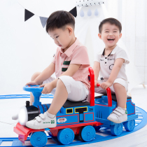 Yuecheng small train toy set electric track stroller boys and girls can sit on the steering wheel of a four-wheeled car 3 years old 2