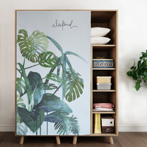 Cabinet curtain self-adhesive dustproof-free punching cabinet curtain Velcro cabinet shade cloth shoe cabinet sticky gray barrier