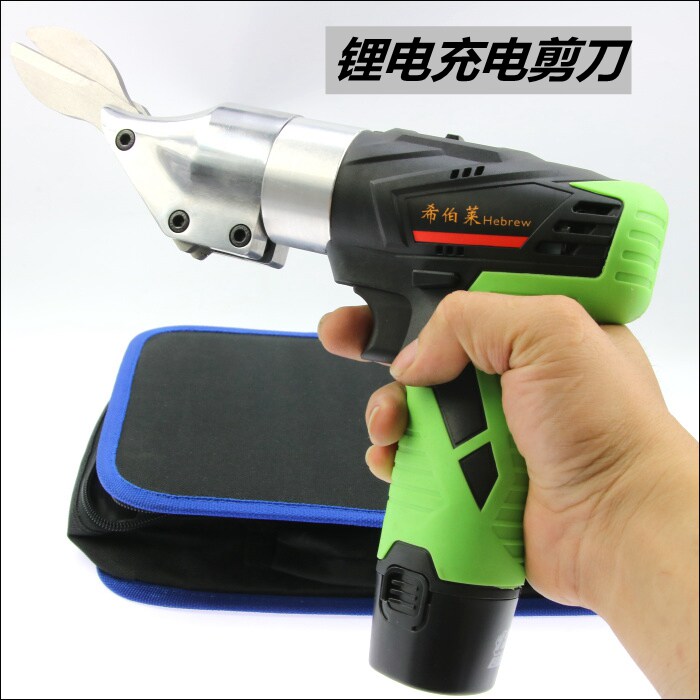 Hebrew 12V rechargeable electric scissors Iron ribbon scissors Steel tile scissors Diamond mesh scissors Leather scissors Carpet scissors