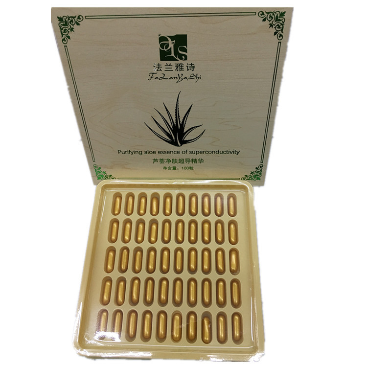 Flange Aloe Vera Purifying Super Essence 100 viên nang xuất khẩu chì viên thủy ngân serum ahc xanh