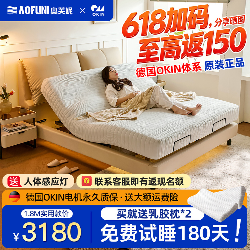 Fully Automatic Electric Smart Bed with Elephant Ears, Zero Gravity, Sleep-Inducing, Adjustable, Couple-Friendly, Non-Disturbing, Multifunctional Double Bed Fully Automatic Electric Smart Bed with Elephant Ears, Zero Gravity, Sleep-Inducing, Adjustable, Couple-Friendly, Non-Disturbing, Multifunctional Double Bed