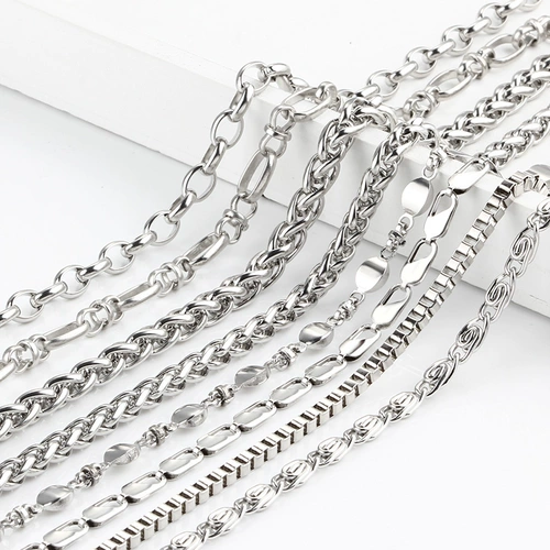 Цепь из нержавеющей стали, ожерелье и браслет, аксессуар, сумка на цепочке, штаны, свитер, не выцветает