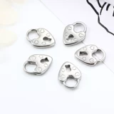Замок из нержавеющей стали в форме сердца для ключей, подвеска, аксессуары в стиле хип-хоп для влюбленных, DIY, европейский стиль, не выцветает