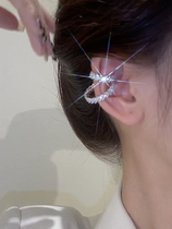 Zircon Earbone Clip Light Extravagant Advanced Sensation Wheat Ears Water Drill Earrings Without Ear Clips for small crowdsourced design European and American lukewarm wind