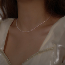 Ultra-flashy crystal string bead bracelet necklace light lavish minimalist design temperament Hand string neck chain 2022 new female autumn