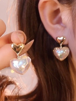 Small crowddesign touching fish Ji Loving Pearl Ear Nail Pure Silver Needles 2022 New Tide Gas Earrings Earrings