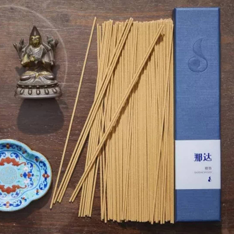 (Kinsa Store) Blue Box Nada Zen Shanshen Sandalwood Pure Tianran Medicine for Buddha, incense, household incense, incense, incense