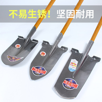 Sanshan Tip Clay Shovel Round Clay Shovel Dredger Dig Tree Dig Tree Digging Yams Full Steel Thickened Broken Fire Round Head Steel Shovel Iron Shovel