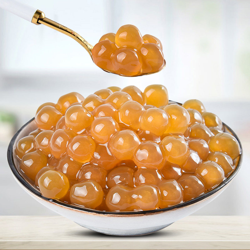 Super - luxurious amber gold pearl powder 1kg milk tea shop commercial Boba cherry blossom black pearl