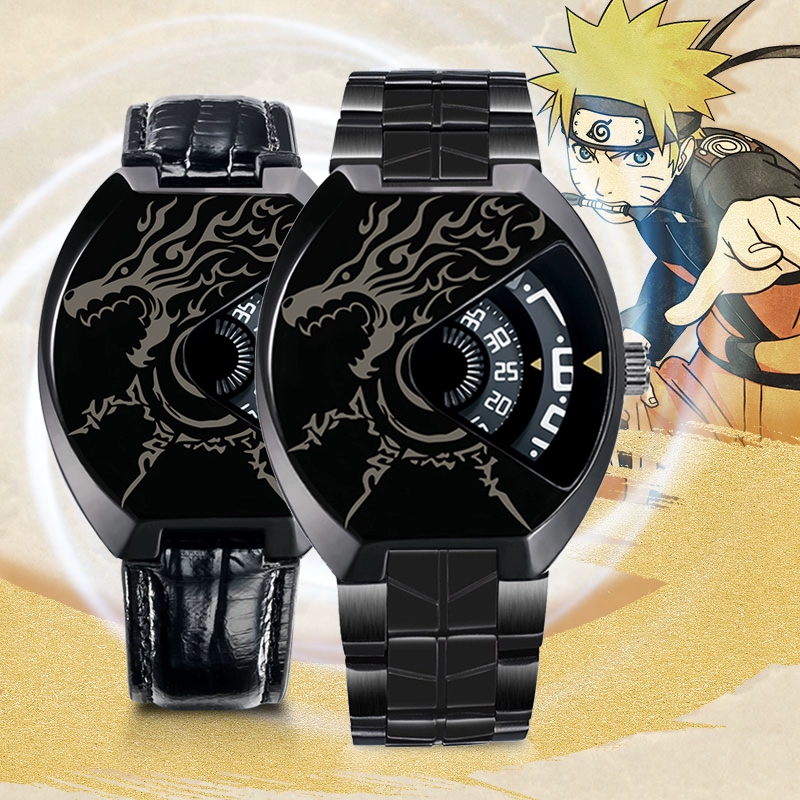 Naruto Watch Kakashi Naruto Nine Tails COS Anime ngoại vi Đọc động không thấm nước Đồng hồ nam và nữ sinh viên - Carton / Hoạt hình liên quan