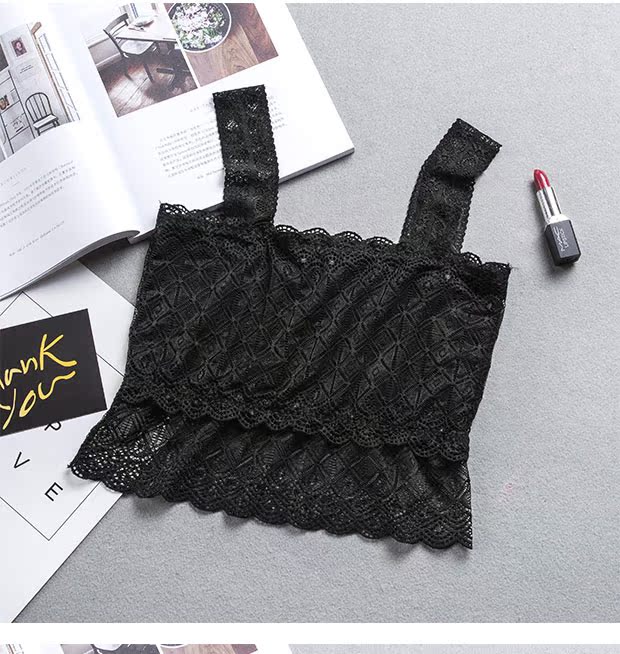 Ren ống Top Đồ lót Phụ nữ chống phát sáng Thu thập quấn ngắn tay áo gợi cảm bên trong dây đeo sling Vest hàng đầu áo lót nữ trung niên