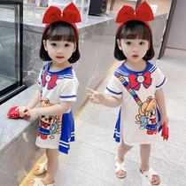 Western style girl dress summer dress 2022 new baby cute girl princess dress cotton T-shirt dress