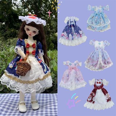 taobao agent [6 models of Lolita] BJD6 points 30 cm baby wearing cute sweet court wind cartoon baby dress set