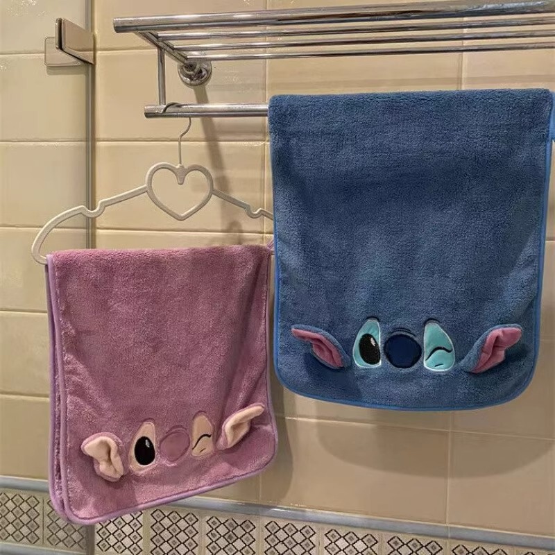 New Big-Eared Towel ins Cute and High-Quality Embroidered Coral Velvet Absorbent Face Towel Couple's Face Towel Q