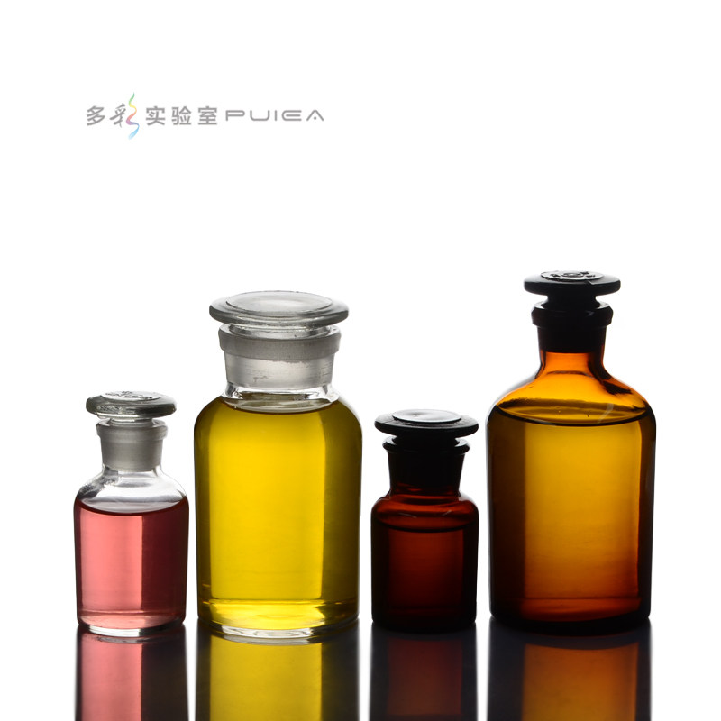玻璃试剂瓶分装储物罐500ml磨砂小口密封棕色透明大口避光泡酒瓶