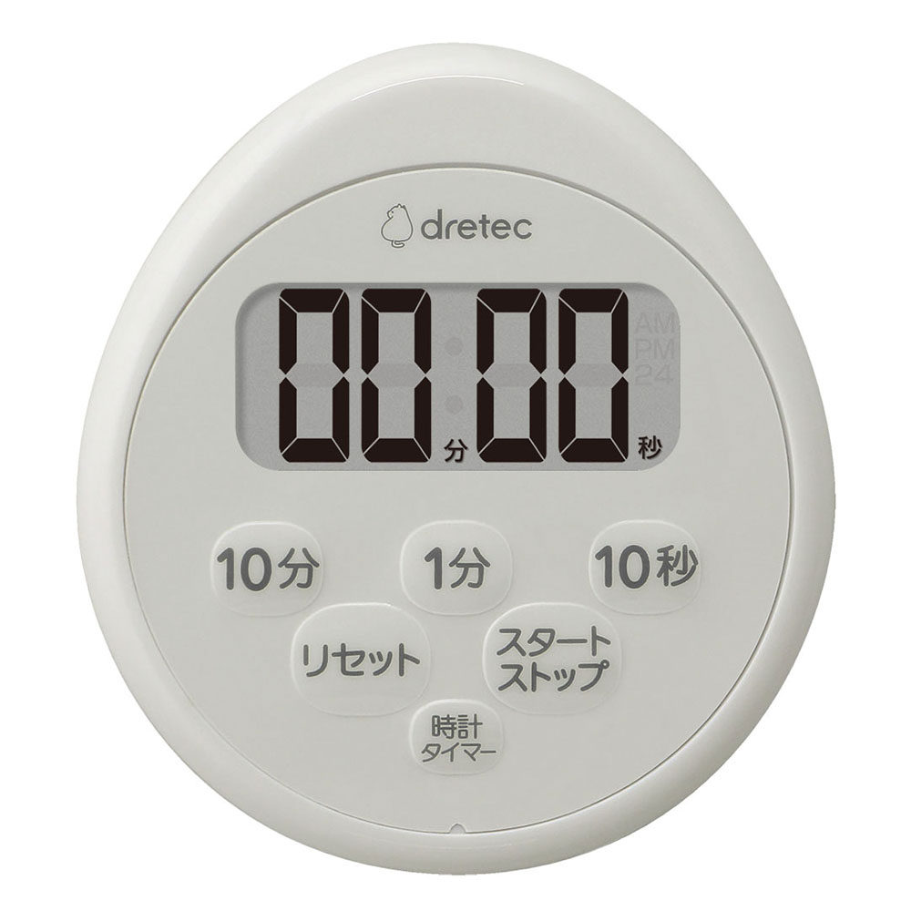 正品进口DRETEC防水大屏定时器厨房家用浴室带时钟防滴计时提醒器