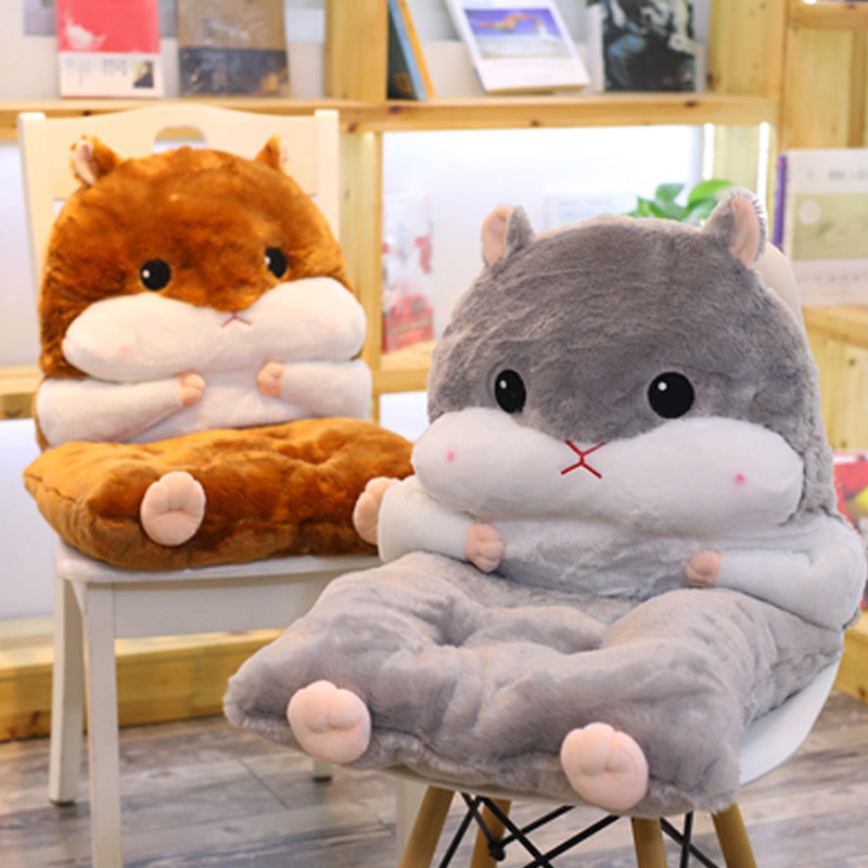 Hamster one-piece cushion office chair cushion student seat cushion learning car bench butt cushion cushion one piece non-slip